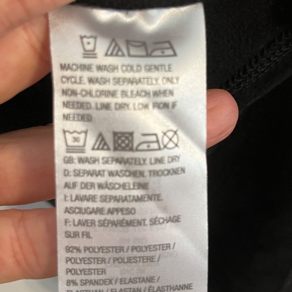 Logo Neutral Faux Suede Cardigan L Black Minimalist Classic Workwear Festive 80s - Picture 10 of 12